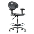 ESD Task Chair, Adjustable Arms, 23-1/2" to 33-1/2" Height, Black