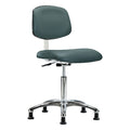 Clean Room Chair Ergonomic Chair, 21-1/2" to 29" Height, Vinyl, Colonial Blue