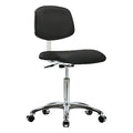 Clean Room Chair Ergonomic Chair, 21-1/2" to 29" Height, Vinyl, Black