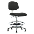 Clean Room Chair Ergonomic Chair, 21-1/2" to 29" Height, Vinyl, Black