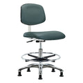 Clean Room Chair Ergonomic Chair, 21-1/2" to 29" Height, Vinyl, Colonial Blue