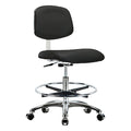 Clean Room Chair Ergonomic Chair, 21-1/2" to 29" Height, Vinyl, Black