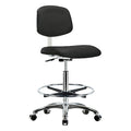 Clean Room Chair Ergonomic Chair, 25-3/4" to 35-1/2" Height, Vinyl, Black
