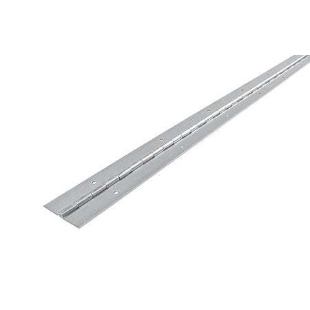 Piano Hinge, Steel, Full Surface Mounting, 1 1/2 in Leaf W x 72 in Leaf H, Mill