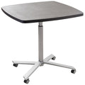 Square Bistro Table, 36" W, 36" L, 30 to 42" H, HDPE Blow Molded Plastic Top, Charcoal