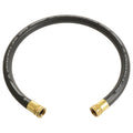 1/2 in ID x 6 ft L Garden Leader Hose, EPDM Tube, Black, Brass x Brass Fitting