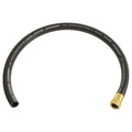 3/4 in ID x 3 ft L Service Sink Hose, EPDM Tube, Black, Brass Fitting