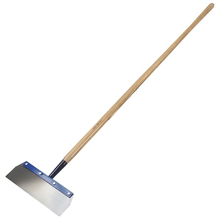 Floor Scraper, Overall Length 66 1/2 in, Blade Width 14 in, Wood Handle