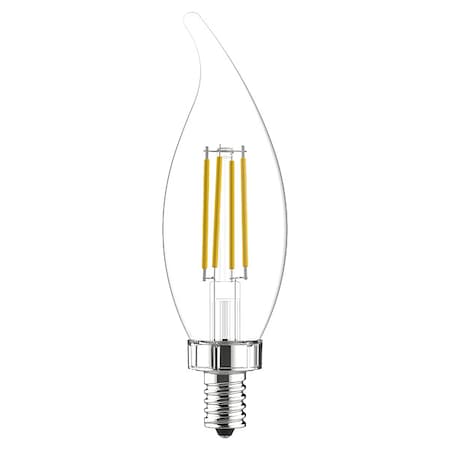 LED Bulb Decorative, 4 1/2 in L, 5 W, PK2