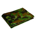 Tarp, 16 ft L, 12 ft W, Std Duty, 7 mil, Polyethylene, Camouflage, 2.9 oz/sq yd