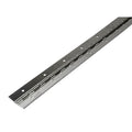 Piano Hinge, Steel, Full Surface Mounting, 1 1/4 in Leaf W x 72 in Leaf H, Bright Nickel