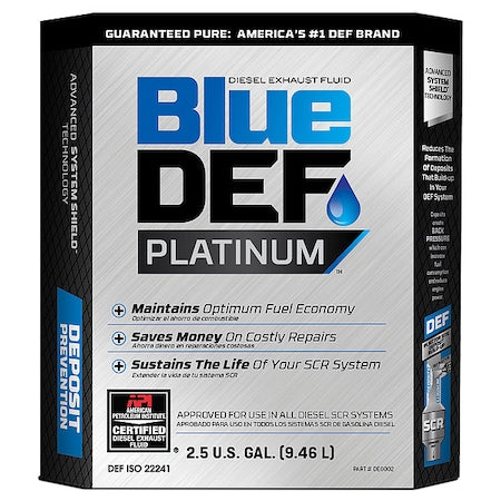 Diesel Exhaust Fluid, Platinum, Box, 2.5 Gal, API, ISO-22241-1