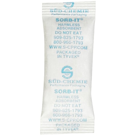 Desiccants, 94 cu in, White, 2 g, PK3000