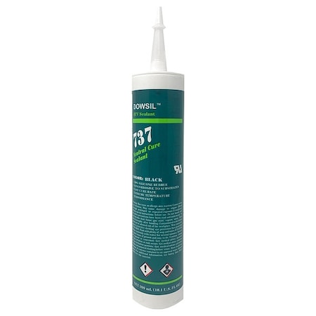 Silicone Sealant, 10 oz, Cartridge, White, Silicone Base, 737