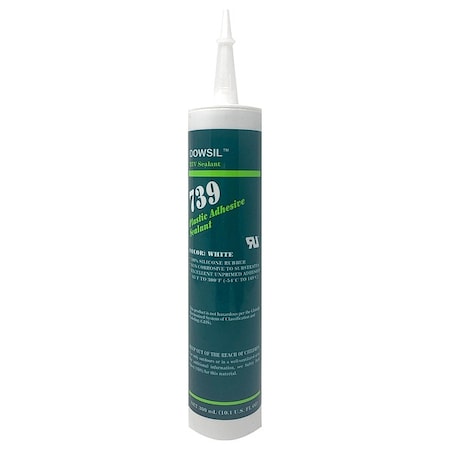 Silicone Sealant, 10 oz, Cartridge, Black, Silicone Base, 739