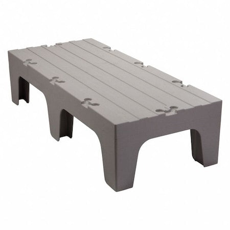Dunnage Rack with Solid Shelves Top 48", 3000 lb. Capacity, Speckled Gray