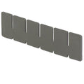Plastic Divider, Gray, 6 5/8 in L, 1 15/16 in H