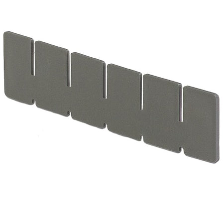Plastic Divider, Gray, 6 5/8 in L, 1 15/16 in H