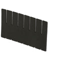 Plastic Divider, Black, 9 5/8 in L, 7 7/8 in H