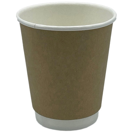 Disposable Hot Cup, 8 oz, Kraft, PK500