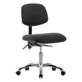 Ergonomic Chair, No Arms, 19" to 24" Height, Black