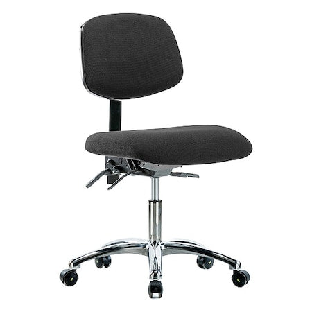 Ergonomic Chair, No Arms, 19" to 24" Height, Black