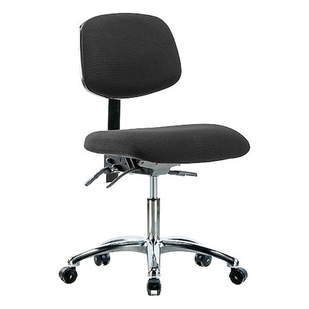 Ergonomic Chair, No Arms, 19" to 24" Height, Black