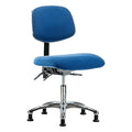 Ergonomic Chair, No Arms, 19" to 24" Height, Blue