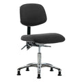 Ergonomic Chair, No Arms, 19" to 24" Height, Black