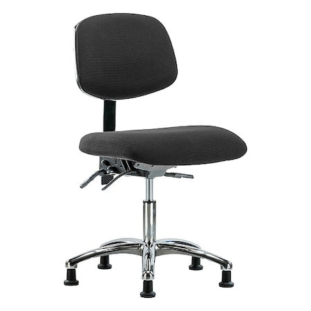 Ergonomic Chair, No Arms, 19" to 24" Height, Black