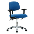 Ergonomic Chair, Adjustable Arms, 19" to 24" Height, Blue