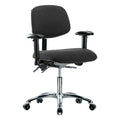 Ergonomic Chair, Adjustable Arms, 19" to 24" Height, Black