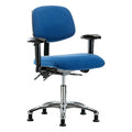 Ergonomic Chair, Adjustable Arms, 19" to 24" Height, Blue