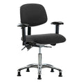 Ergonomic Chair, Adjustable Arms, 19" to 24" Height, Black
