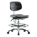 ESD Task Chair, No Arms, 20-1/2" to 28" Height, Black