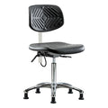 ESD Task Chair, No Arms, 20-1/2" to 28" Height, Black