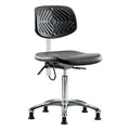 ESD Task Chair, No Arms, 20-1/2" to 28" Height, Black