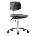 ESD Task Chair, No Arms, 20-1/2" to 28" Height, Black