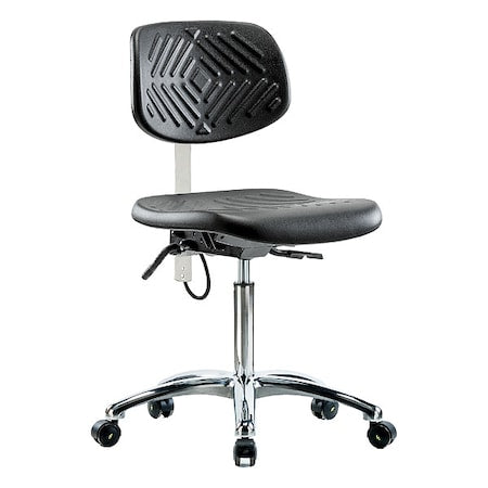 ESD Task Chair, No Arms, 20-1/2" to 28" Height, Black