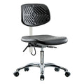Ergonomic Chair, No Arms, 17-1/2" to 22-3/4" Height, Black