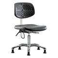 Ergonomic Chair, No Arms, 17-1/2" to 22-3/4" Height, Black