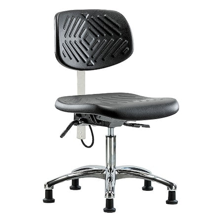 Ergonomic Chair, No Arms, 17-1/2" to 22-3/4" Height, Black