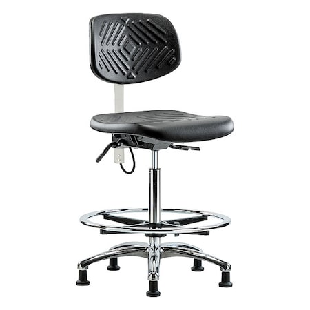 ESD Task Chair, No Arms, 24-1/2" to 34-3/4" Height, Black