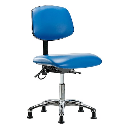 Ergonomic Chair, No Arms, 19" to 24" Height, Blue