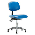 Ergonomic Chair, No Arms, 19" to 24" Height, Blue