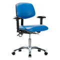 Ergonomic Chair, Adjustable Arms, 19" to 24" Height, Blue