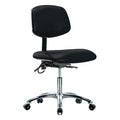 Ergonomic Chair, No Arms, 19" to 24" Height, Black