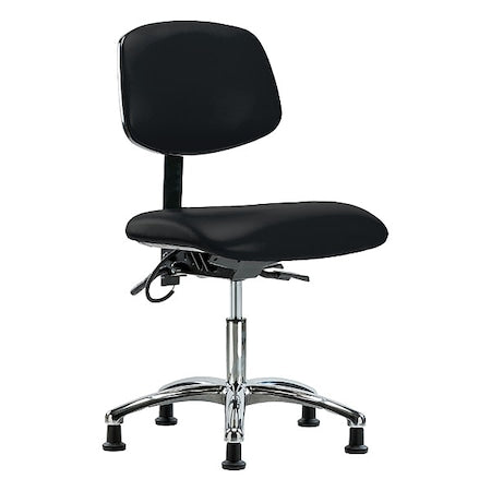 Ergonomic Chair, No Arms, 19" to 24" Height, Black
