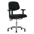 Ergonomic Chair, Adjustable Arms, 19" to 24" Height, Black