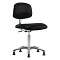 Ergonomic Chair, Vinyl (Antibacterial), Black, 21-1/2" to 29" Seat Height, Non-Marring Glides